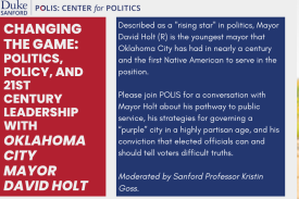  Changing the Game: Politics, Policy, and 21st Century Leadership with Oklahoma City Mayor David Holt
